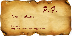 Pler Fatima névjegykártya
